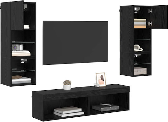 Wohnzimmer TV-Einheit mit Vitrine & Beleuchtung L30xB28.5xH30cm