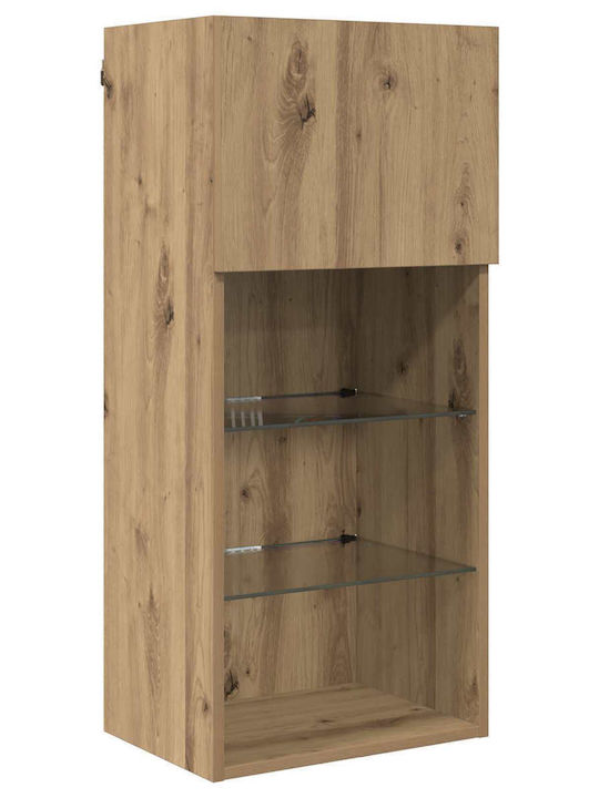 Wohnzimmer TV-Einheit Old Wood mit Beleuchtung L100xB30xH40cm
