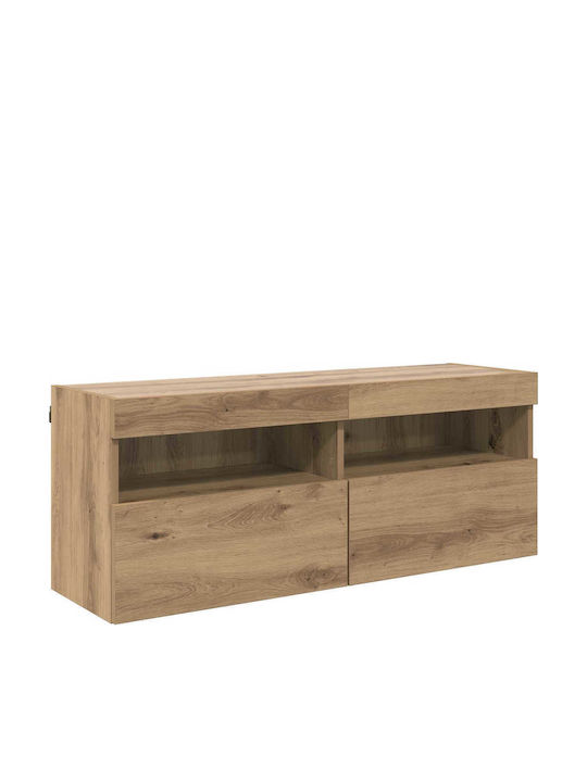 Wohnzimmer TV-Einheit Old Wood mit Beleuchtung L100xB30xH40cm