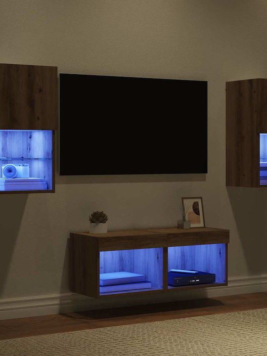 Wohnzimmer TV-Einheit Artisan Oak mit Beleuchtung L30.5xB30xH60cm
