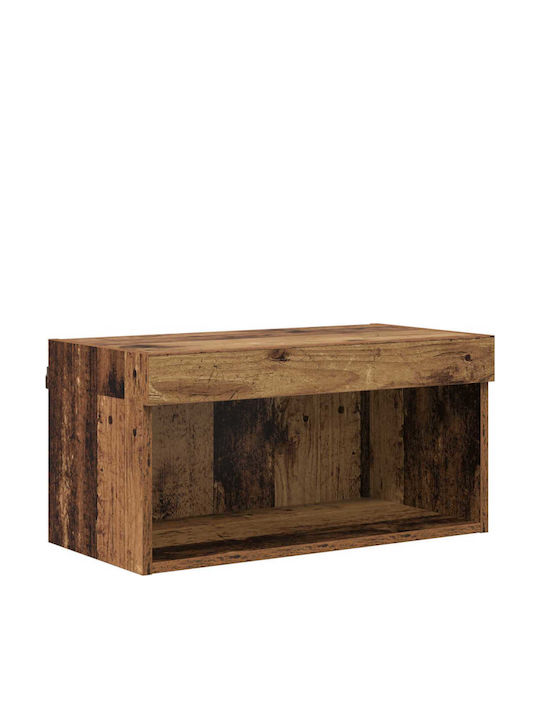 Wohnzimmer TV-Einheit Old Wood mit Vitrine & Beleuchtung L30xB28.5xH30cm