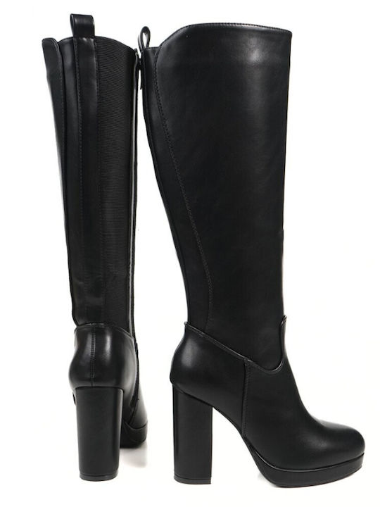 Damenstiefel mit hohem Absatz Schwarz