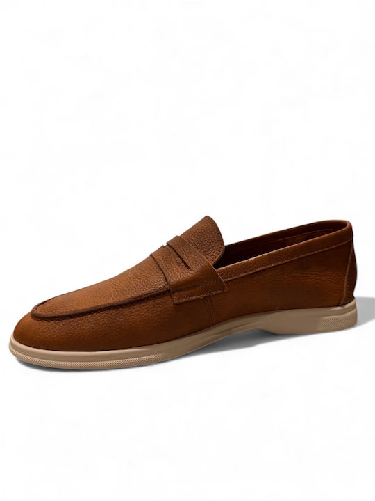 Δερμάτινα Γυναικεία Loafers σε Ταμπά Χρώμα