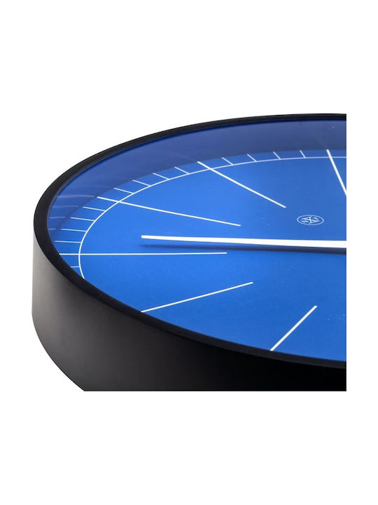 Nextime Wanduhr Kunststoff Blau Ø40cm