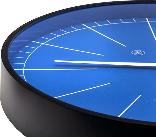 Nextime Wanduhr Kunststoff Blau Ø40cm