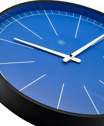 Nextime Wanduhr Kunststoff Blau Ø40cm