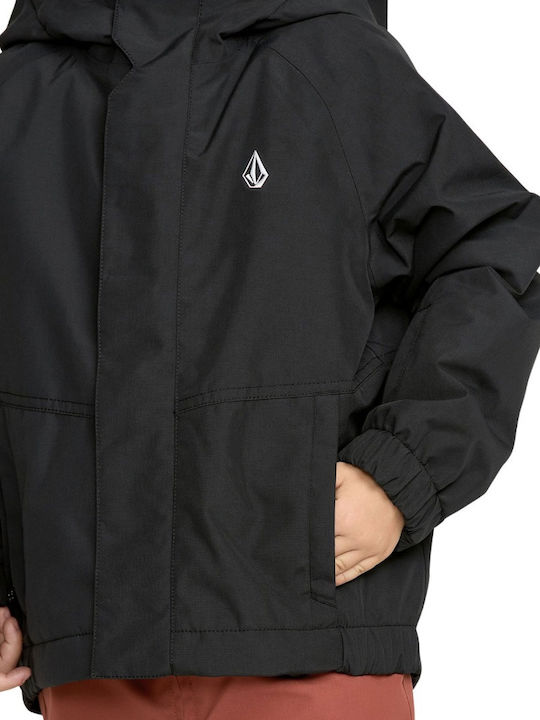 Little Flurry Insulated Παιδικό Casual Μπουφάν με Κουκούλα Black