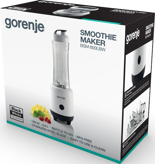 Gorenje Блендер с Пластмасова Каната 600 мл 300W Бял BSM600LBW