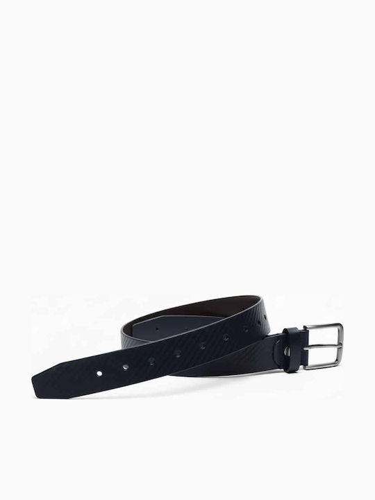 Men's Belt Leather Blue
