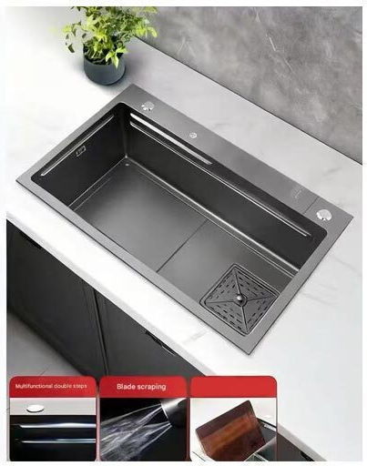Ένθετος Νεροχύτης Inox Μ75xΠ45cm Γκρι