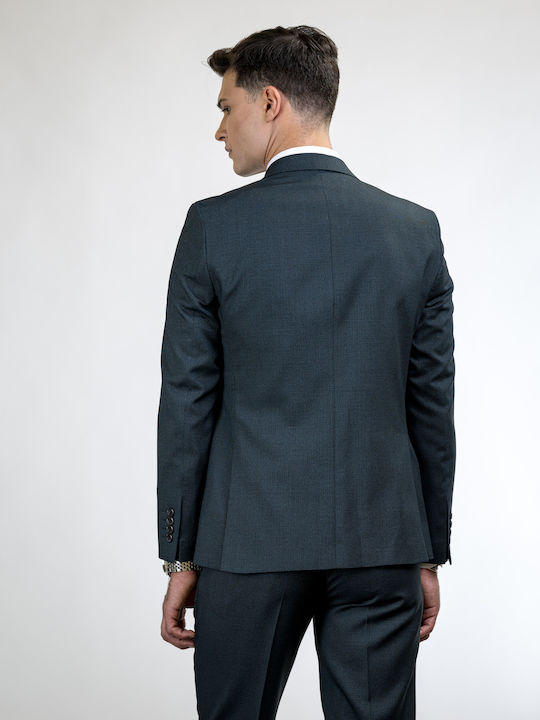 Men's Suit Slim Fit Grey Petrol