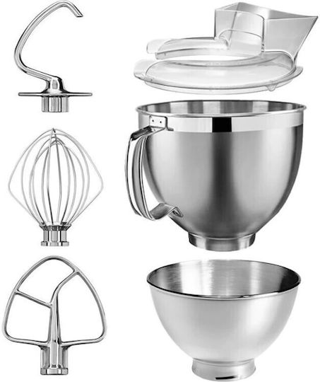 Kitchenaid 5KSM185PSEMS 5KSM185PSEMS Mixează 300W cu Vas din Oțel Inoxidabil 4.8lt