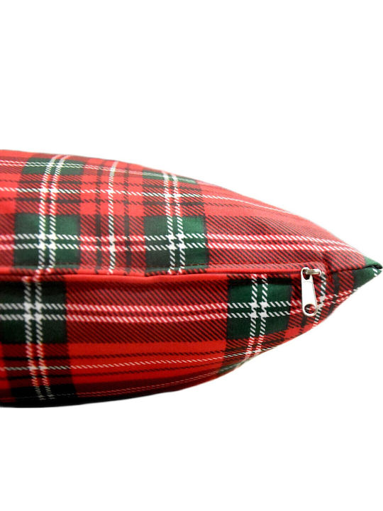 Decotelia Decotelia Weihnachtsdekorative Kissen 45x45 Rote Karos