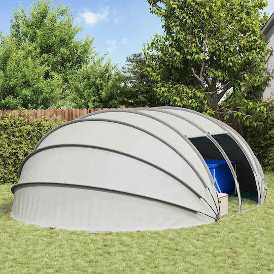 vidaXL Тента За Басейн 440x204см Сива