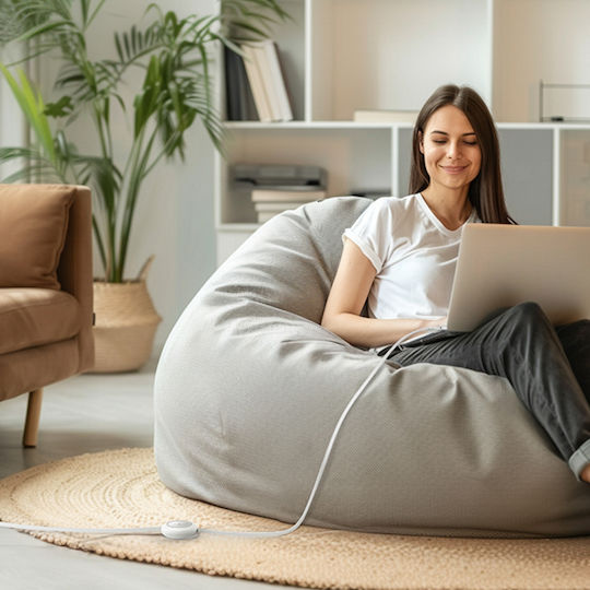 Baseus Mini Extensibil USB 2.0 Cablu USB-C bărbătesc - USB-C 100W Alb 2m