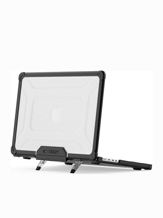 Husă Tech Protect Smartshell Pro Apple Macbook Pro 14 M1 M2 M3 M4 M5 2021-2025 Negru Transparentă