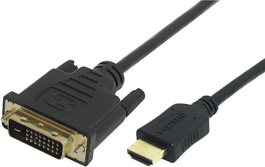 MediaRange Кабел DVI-D мъжки - HDMI мъжки 2м Черен (MRCS118)
