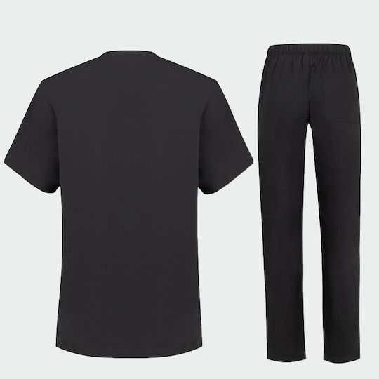 B-Well Unisex Σετ Ιατρικό Παντελόνι και Μπλούζα Γκρι