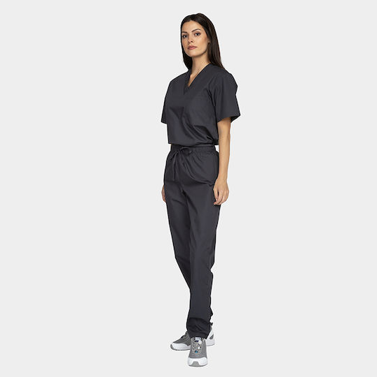 B-Well Unisex Σετ Ιατρικό Παντελόνι και Μπλούζα Γκρι
