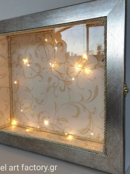 Hochzeitskronen-Etui Rechteck Silber 40x50εκ.