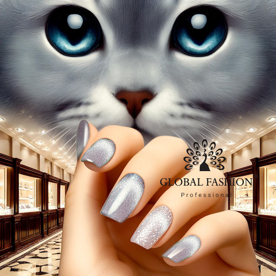 Global Fashion Semi-Permanent Nail Polish 12 Cat Eye 1pcs