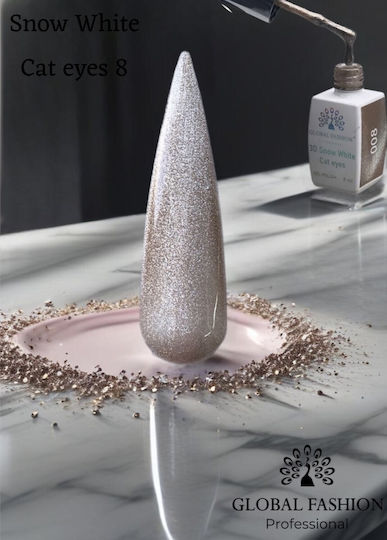Global Fashion Ημιμόνιμο Βερνίκι Νυχιών 08 Cat Eye
