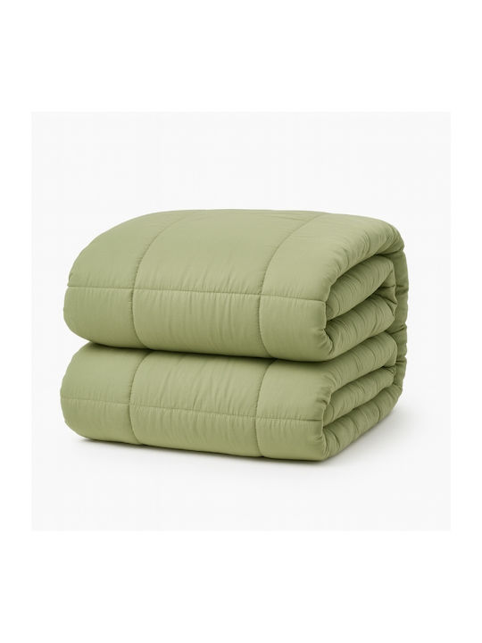 BS Collection Пухено Единично с Пълнеж Microfiber 160x240бр Haki 270 г/м²Gsm