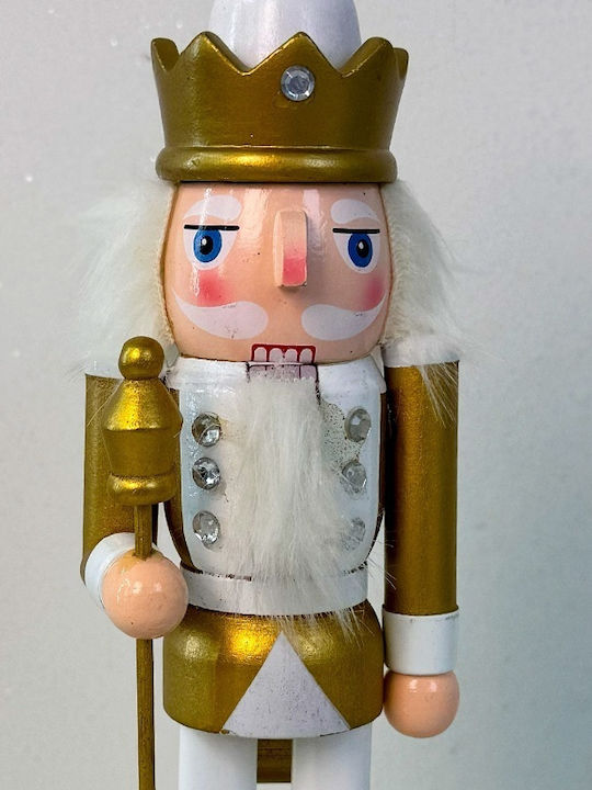 Velve Nutcracker de Crăciun Lemn Auriu