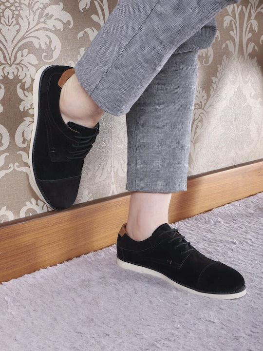 Wildleder Herren Freizeitschuhe Schwarz