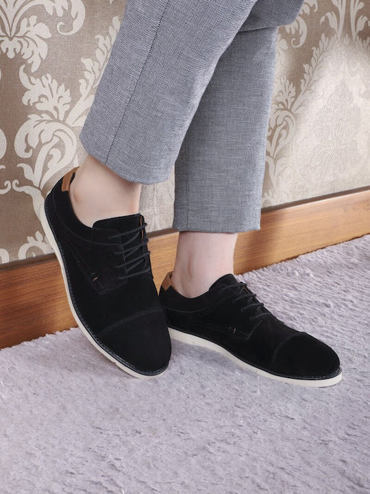 Wildleder Herren Freizeitschuhe Schwarz