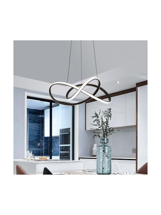 Powertech Κρεμαστό Φωτιστικό Μαύρο LED με Φυσικό Λευκό Φως 50x50x120εκ.