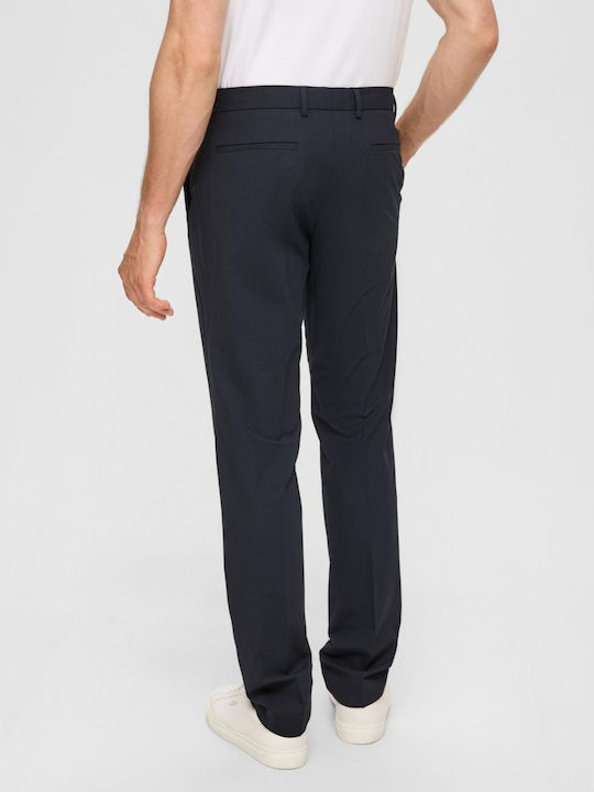 Label Pantaloni cu Croială Normală Albastru marin