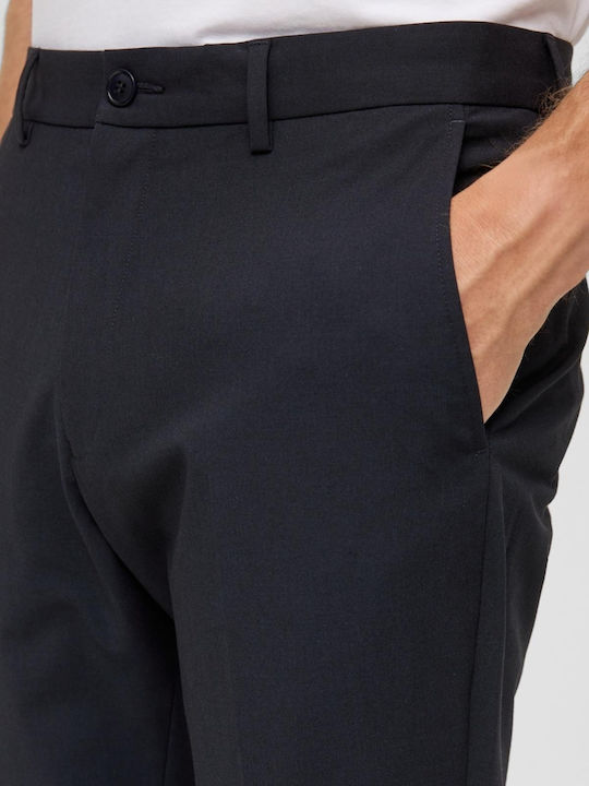 Label Pantaloni cu Croială Normală Albastru marin