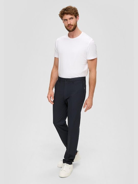 Label Pantaloni cu Croială Normală Albastru marin
