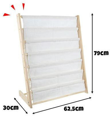 Bibliotecă pardoseală Lemn Alb 62.5x30x79cm