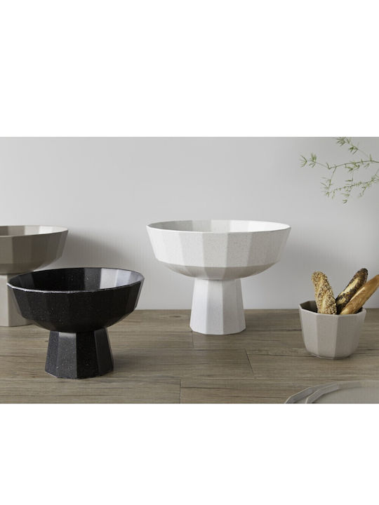 GTSA Melamine Salad Bowl Black 25x25x8.4cm 6pcs