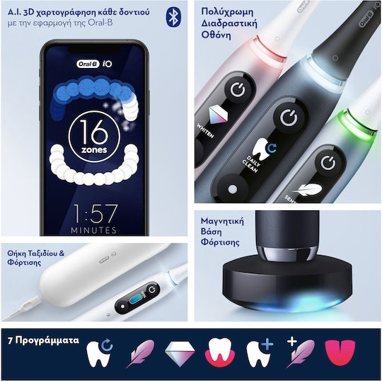 Oral-B Io Series 9n Electric Toothbrush Battery with Pressure Sensor and Travel Case Black