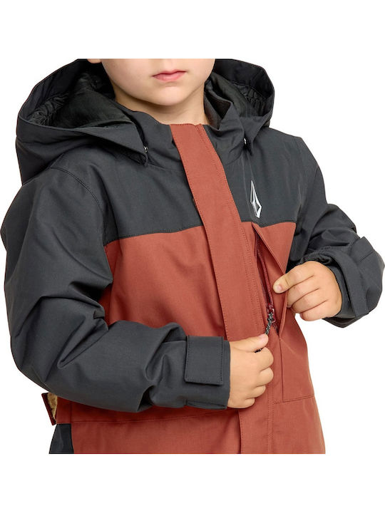 Volcom II0452600-HEN Παιδική Ολόσωμη Φόρμα Σκι & Snowboard Καφέ