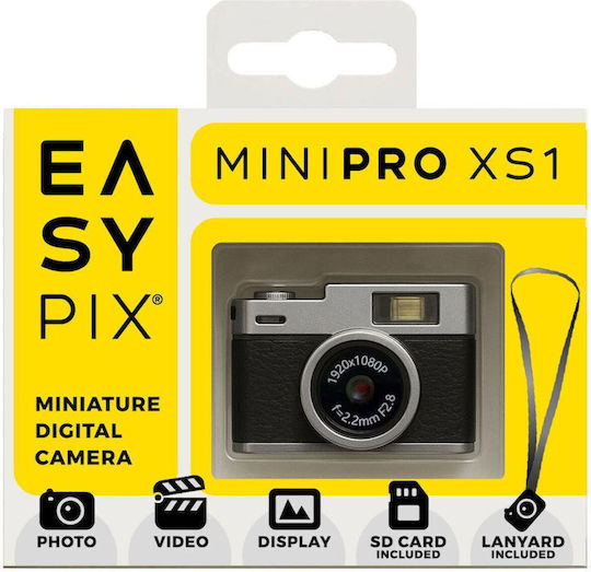 EasyPix MiniPro XS1 Compact Φωτογραφική Μηχανή 2MP Full HD (1080p) Μαύρη