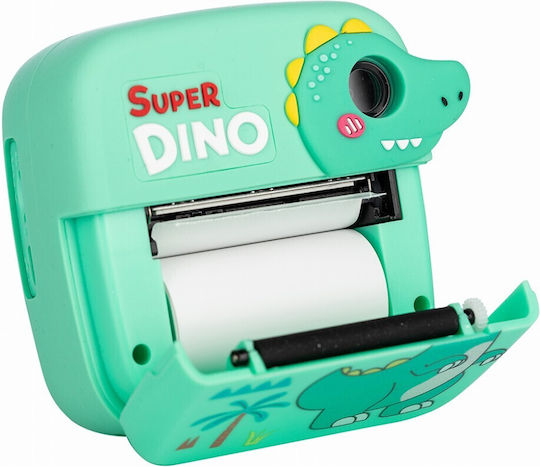 FreeOn Dino Παιδική Φωτογραφική Μηχανή με Θερμική Εκτύπωση Πράσινη