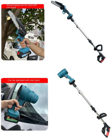 Garden Master Set Chainsaw & Blower & Grass Cutter & Pruning Shear with 2 Batteries