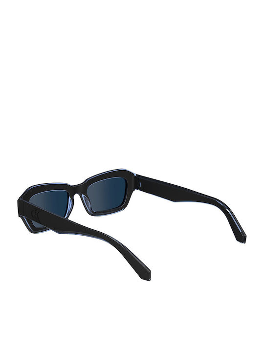 Calvin Klein Unisex Γυαλιά Ηλίου με Μαύρο Κοκκάλινο Σκελετό και Μπλε Φακό CKJ24608S 001