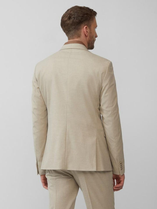 Black Label Sacou bărbați cu croială strâmtă Light Brown