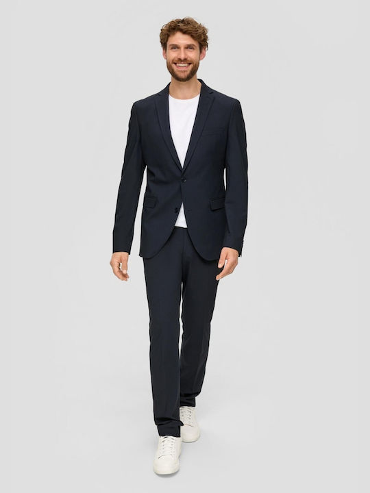Black Label Sacou bărbați cu croială normală Navy Blue