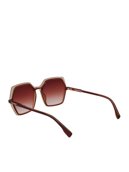 Karl Lagerfeld Women's Sunglasses with Brown Plastic Frame and Brown Gradient Lens KL6083S-246