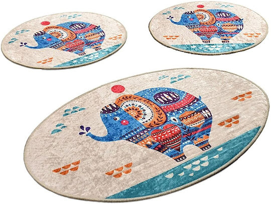 Set Covoare De Baie ETNIC4407 Multicolore 3 Bucăți