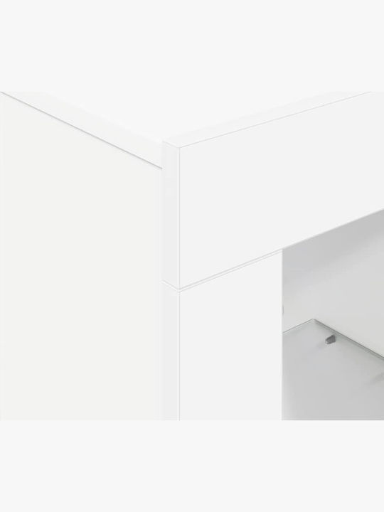 TV-Ständer mit LED-Beleuchtung Weiß M100xT40xH50cm