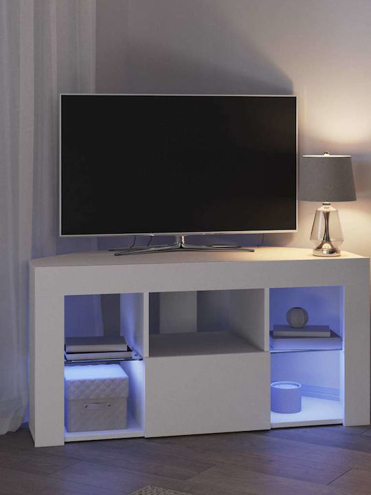 TV-Ständer mit LED-Beleuchtung Weiß M100xT40xH50cm
