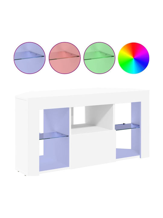 TV-Ständer mit LED-Beleuchtung Weiß M100xT40xH50cm