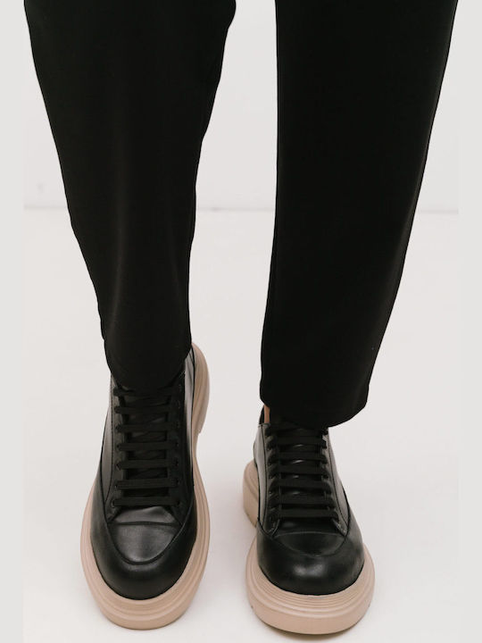 Leder Herren Freizeitschuhe Anatomisch Schwarz